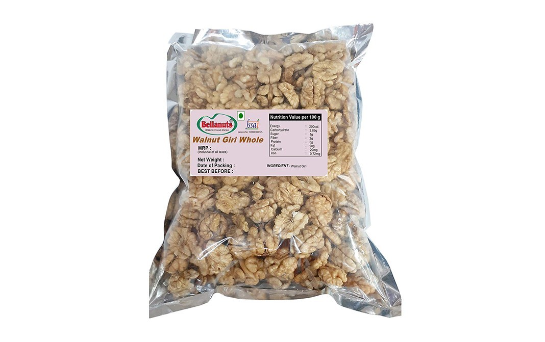 Bellanuts Walnut Giri Whole    Tetra Pack  1 kilogram